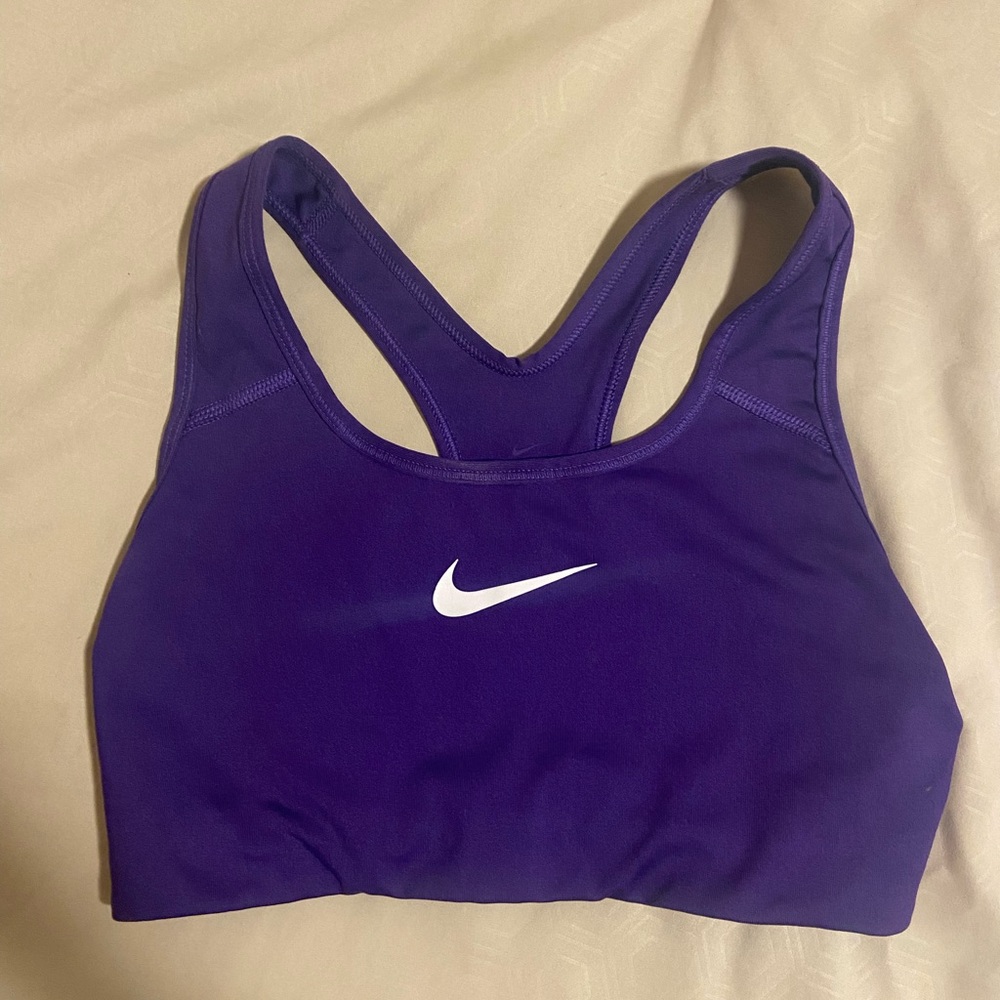 purple nike sports bra